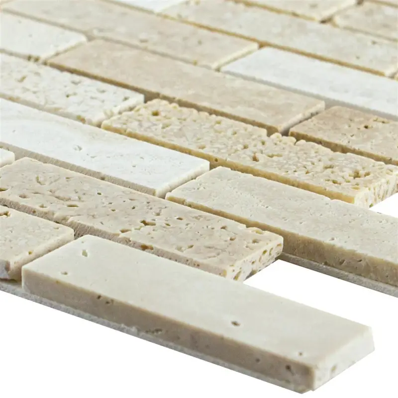 Muster von Naturstein Mosaik Mariental Selbstklebend Beige Saisonangebot