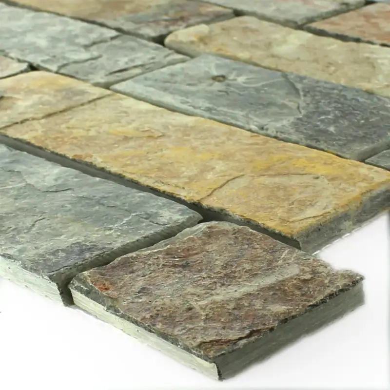 Preisknaller Muster von Mosaikfliesen Schiefer Gidley Rost Braun Brick