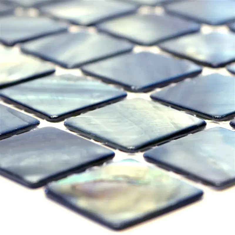 Knallerangebot Muster von Mosaikfliesen Perlmutt Xenia Blau Grau