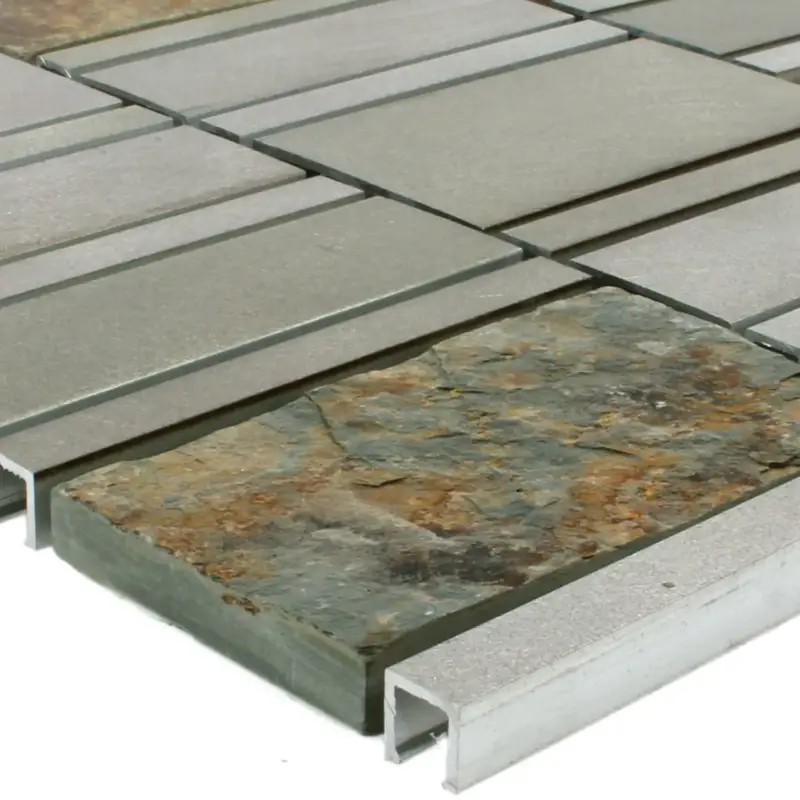 Aktuell Muster von Mosaikfliesen Naturstein Aluminium Avanti Braun