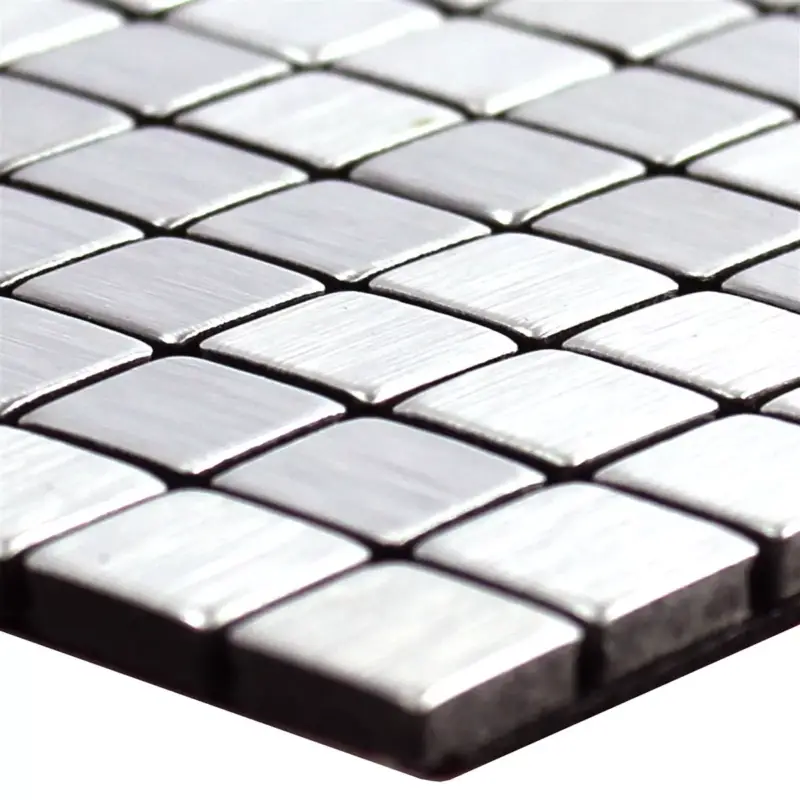 Muster von Metall Mosaikfliesen Wygon Selbstklebend Silber 10mm Begrenztes Angebot