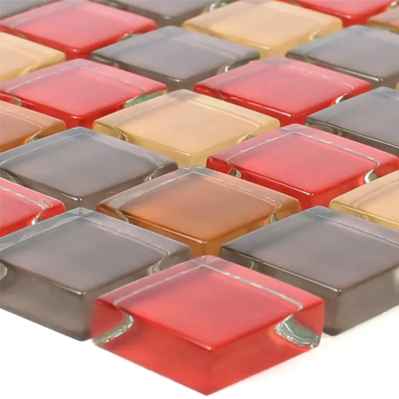 Angebot Muster von Glasmosaik FliesenRot Mix