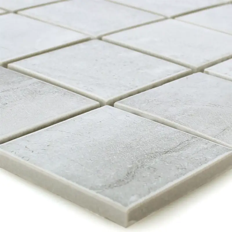 Muster von Keramik Betonoptik Mosaikfliesen Shepherd Grau Knallerangebot