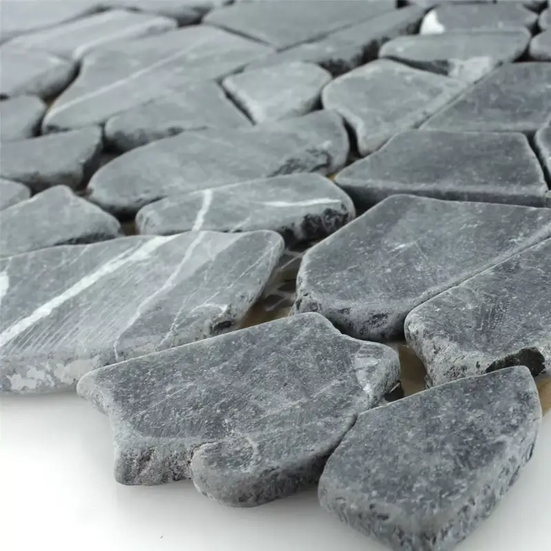 Zertifiziert Muster von Mosaikfliesen Marmor Bruch Nero Carrara