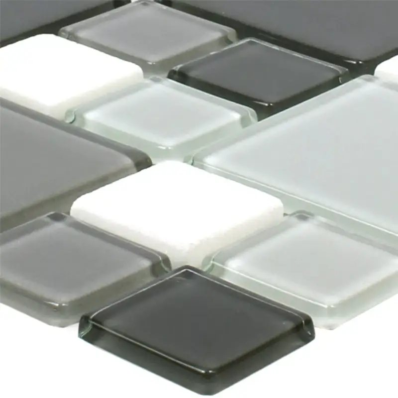 Muster von Mosaikfliesen Bangkok Schwarz Grau Weiss Günstig