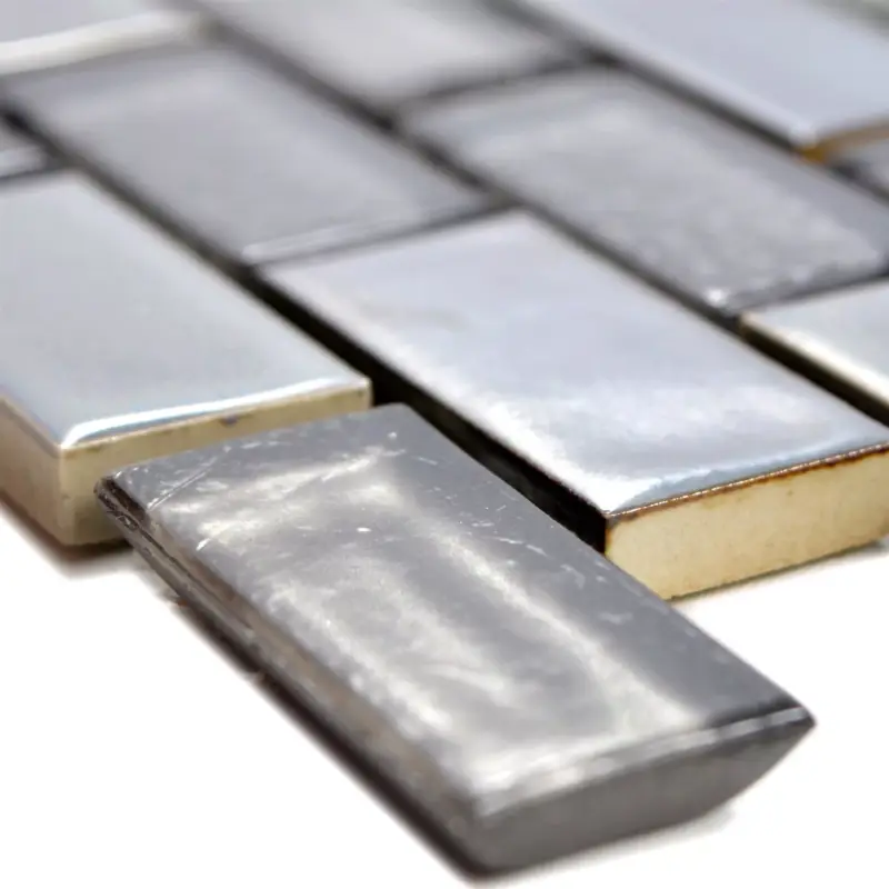 Muster von Glas Keramik Mosaikfliesen Mirasol Altgrau Preisreduziert