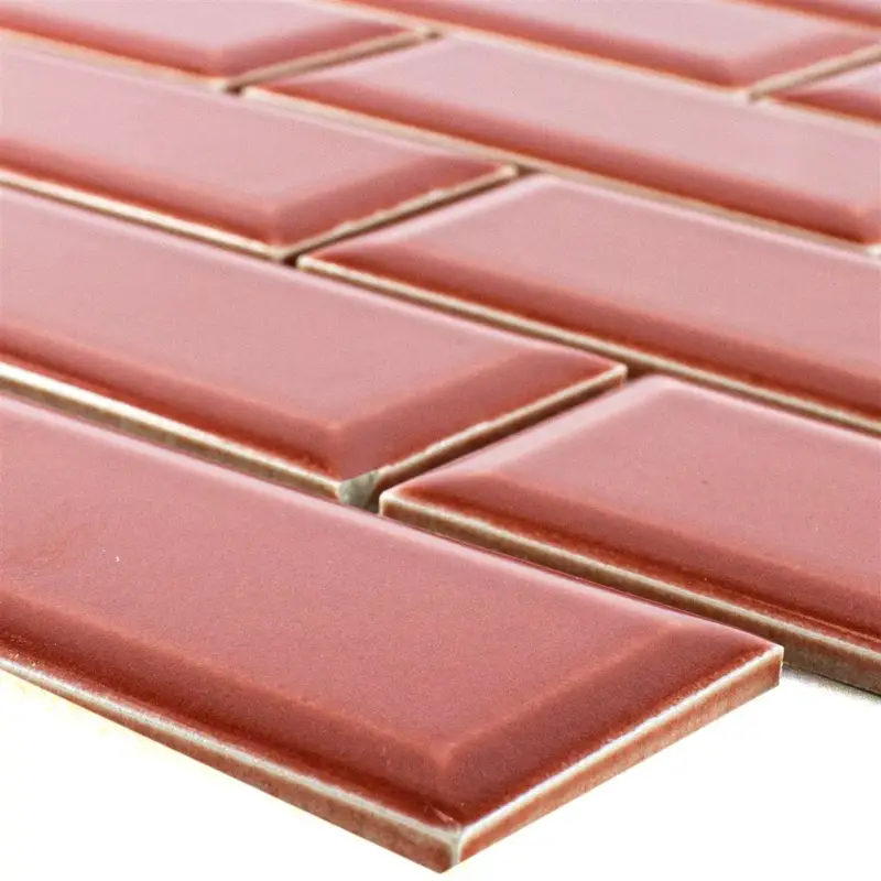 Top-Seller Muster von Keramik Mosaik Fliesen StPauls Metro Facette Rot