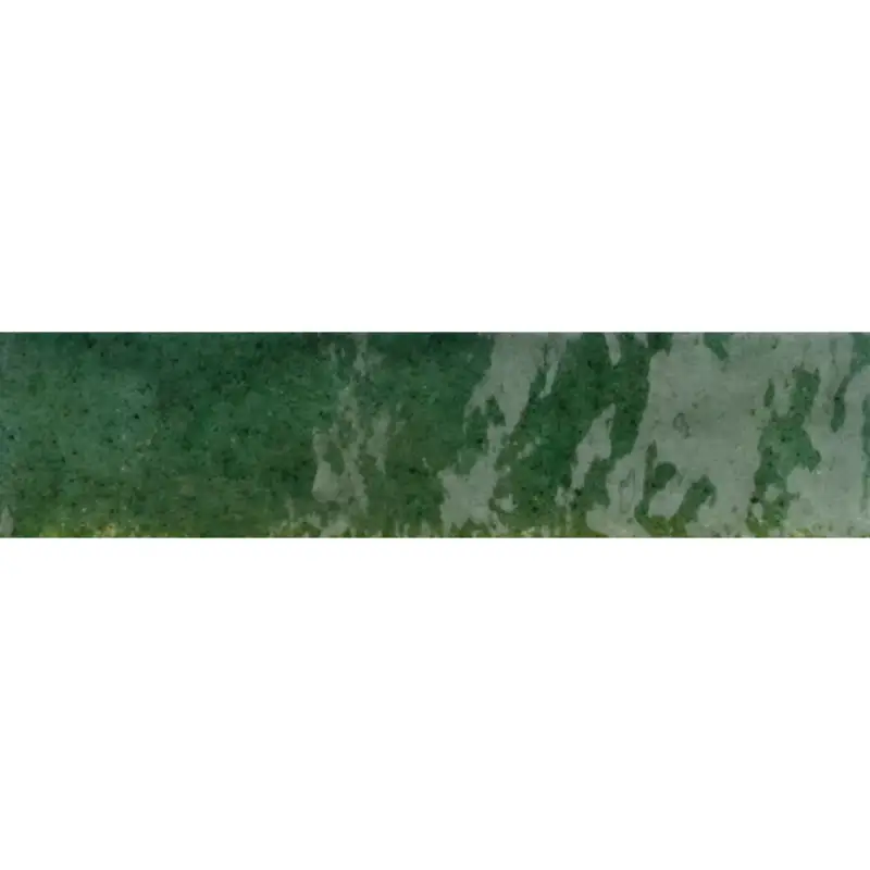 Muster von Wandfliesen Laguna Glänzend Gewellt Grün 6x24cm Preis Gesenkt