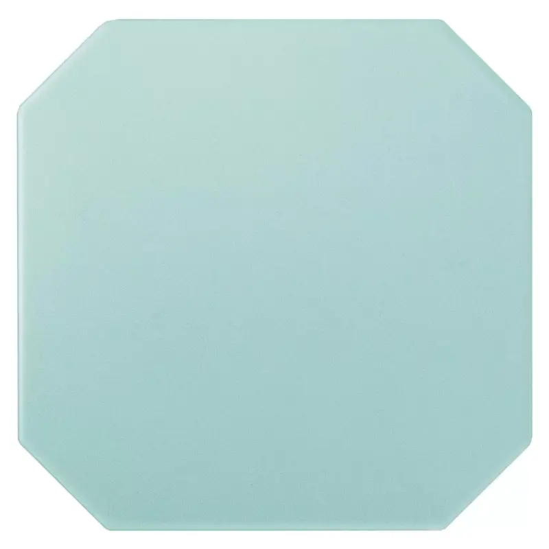 Muster von Feinsteinzeug Fliesen Genexia Uni Türkis Octagon 20x20cm Top-Preis