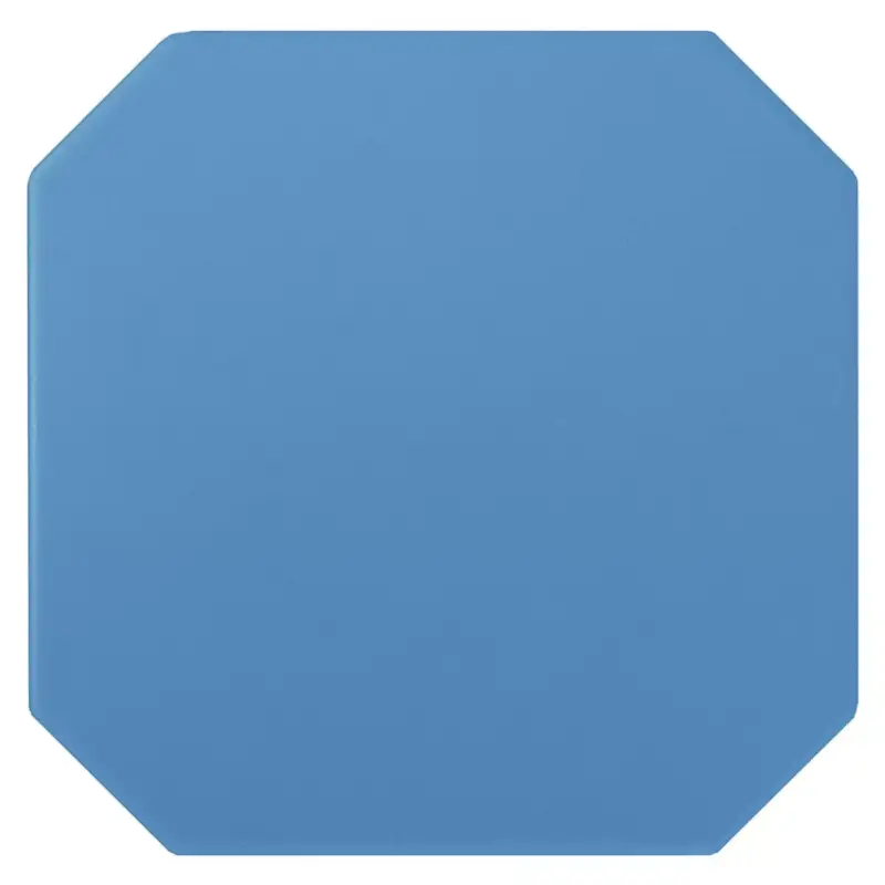 Neue Ware Muster von Feinsteinzeug Fliesen Genexia Uni Blau Octagon 20x20cm