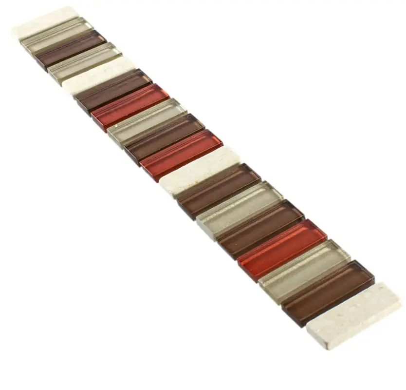 Angebot Glas Naturstein Bordüre Lawton Cream Bronze