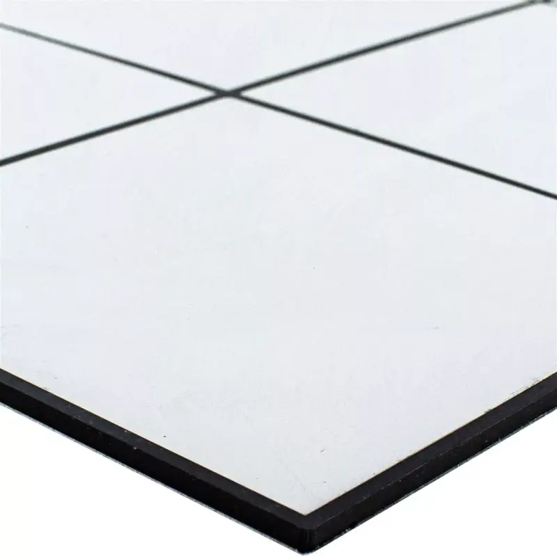Aluminium Mosaik Fliesen Lenora Selbstklebend Weiß Schnäppchen
