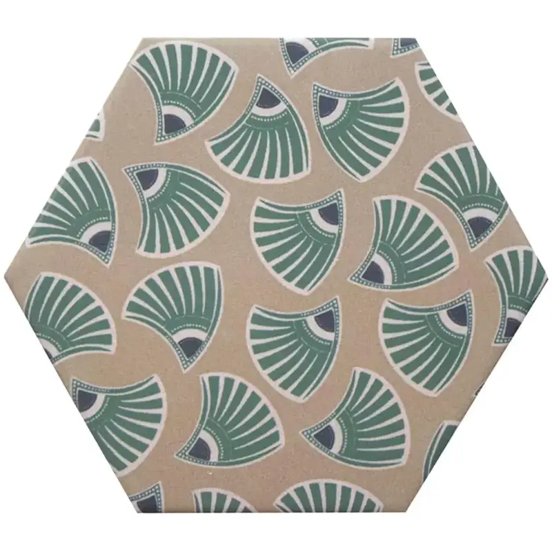 Angebot Muster von Feinsteinzeug Fliesen Modena Hexagon Decor 6