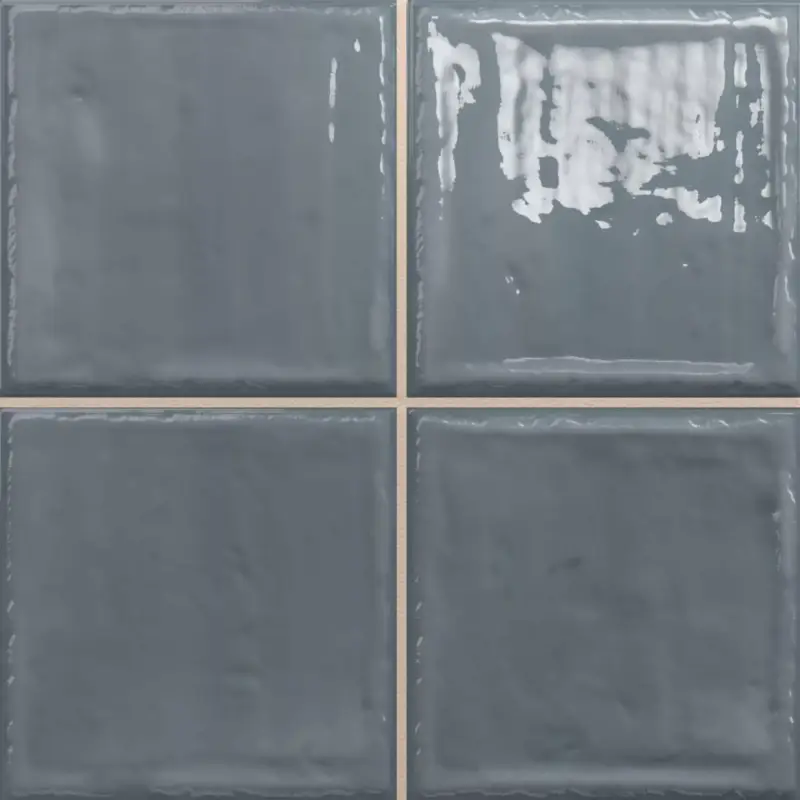 Billig Wandfliesen Verbania Glänzend Gewellt Blau 20x20cm