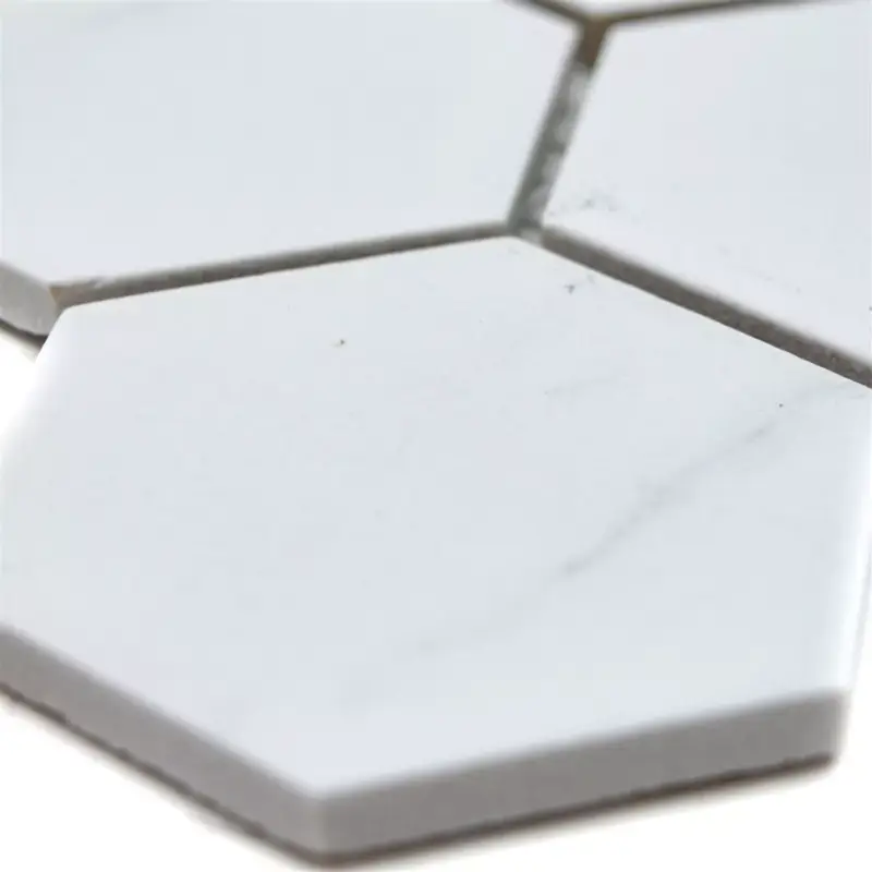 Aktuell Muster von Keramik Mosaikfliesen Zyrus Carrara Hexagon