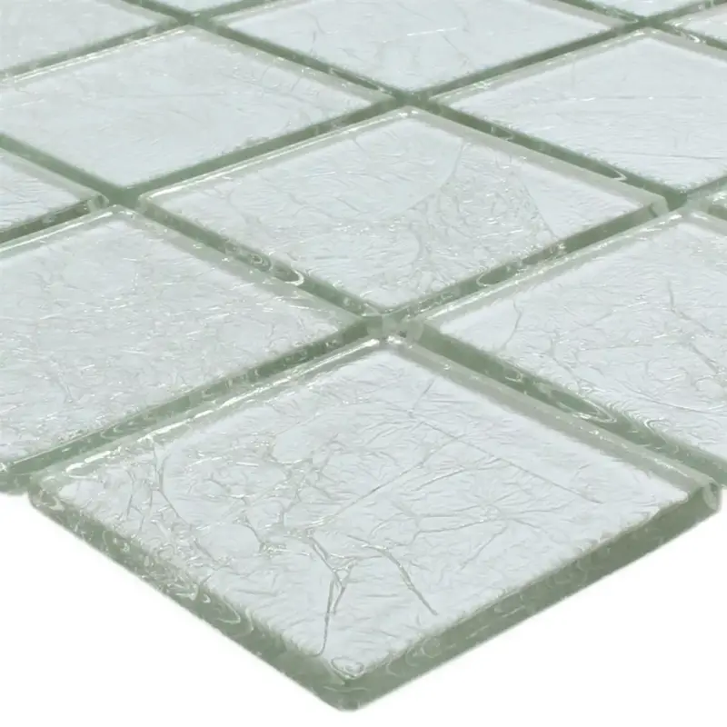 Mosaikfliesen Glas Lucca Silber 48x48x4mm Knallerangebot