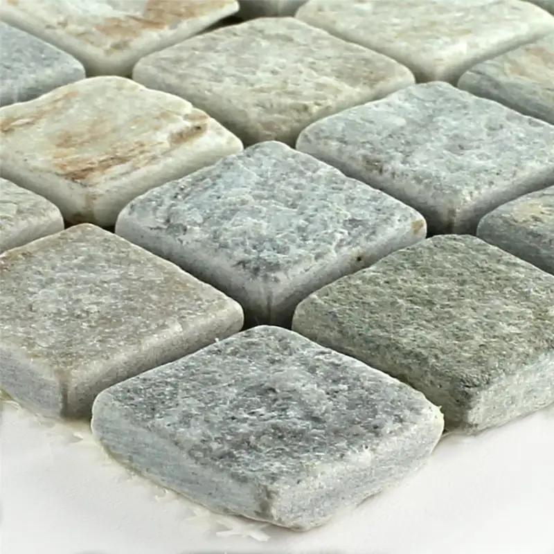 Aktuell Naturstein Quarzit Mosaikfliesen Odessa Beige Grau 22x22mm