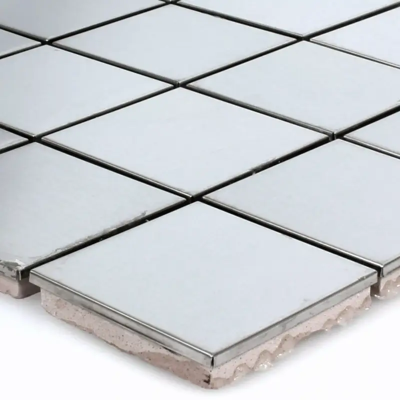 Wochenendangebot Edelstahl Metall Mosaikfliesen Concept Silber Glänzend Q48