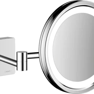 Aktuell Hansgrohe AddStoris Kosmetikspiegel mit Vergrößerung chrom glänzend