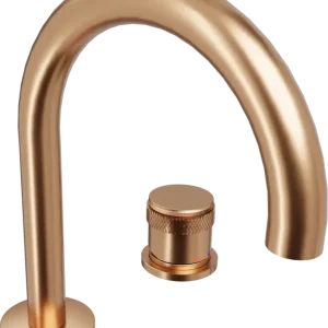 Blaufoss Pavilion Curve Waschbecken Armatur: Brushed Rosegold Super-Preis
