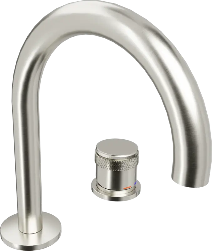 Top-Preis Blaufoss Pavilion Curve Waschbecken Armatur: Brushed Coolmetal
