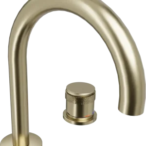 Wochenendangebot Blaufoss Pavilion Curve Waschbecken Armatur: Brushed Champagne Gold