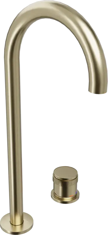 Blaufoss Pavilion Curve Waschbecken Armatur: Erhöht, Brushed Champagne Gold Angebot