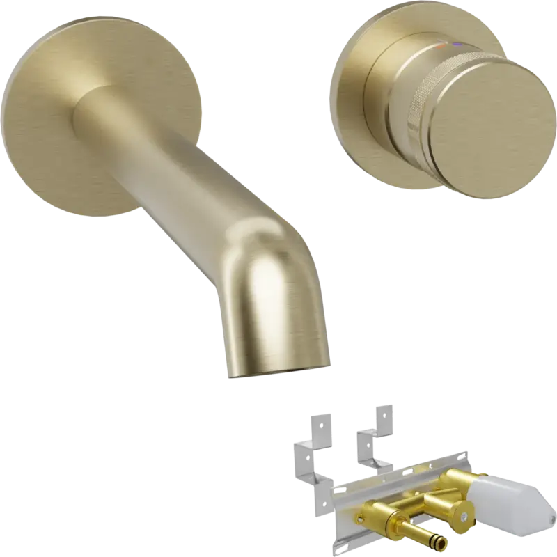 Markenware Blaufoss Pavilion Unterputz-Waschbecken Armatur: Brushed Champagne Gold