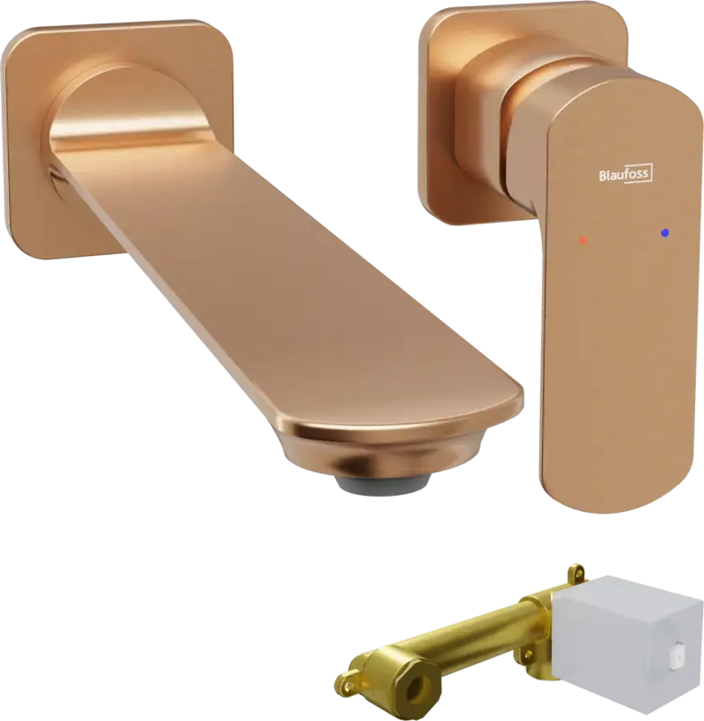 Jetzt Kaufen Blaufoss Bodan Unterputz-Waschbecken Armatur: Brushed Rosegold, Einbauelement inklusive