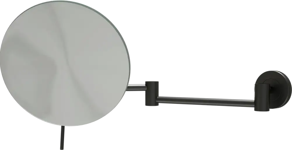 Neu Blaufoss Make-up-Spiegel rund schwarz matt hängend, 20 cm