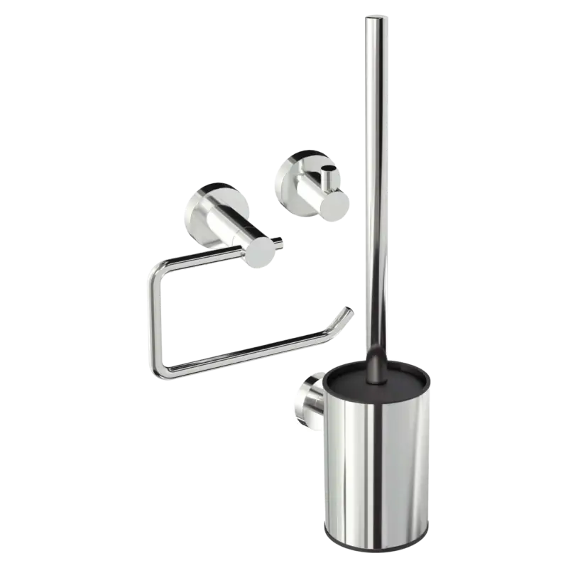 Angebot Blaufoss Glory WC-Zubehör-Set, Chrom