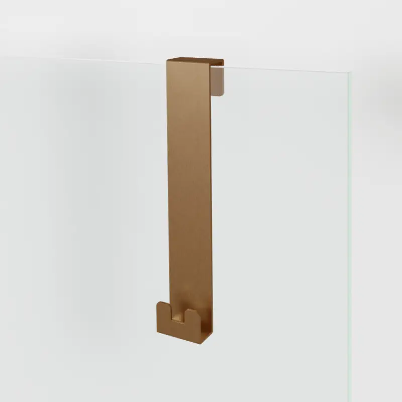 Blaufoss Gulio Duschhalter mit Doppelhaken, Brushed Rosegold Preisknaller