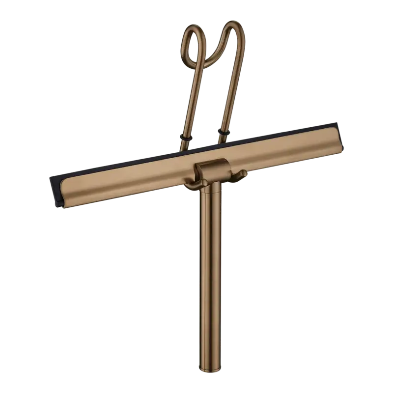 Sonderangebot Blaufoss Duschwischer Brushed RoseGold mit Wandaufhänger für die Duschabtrennung