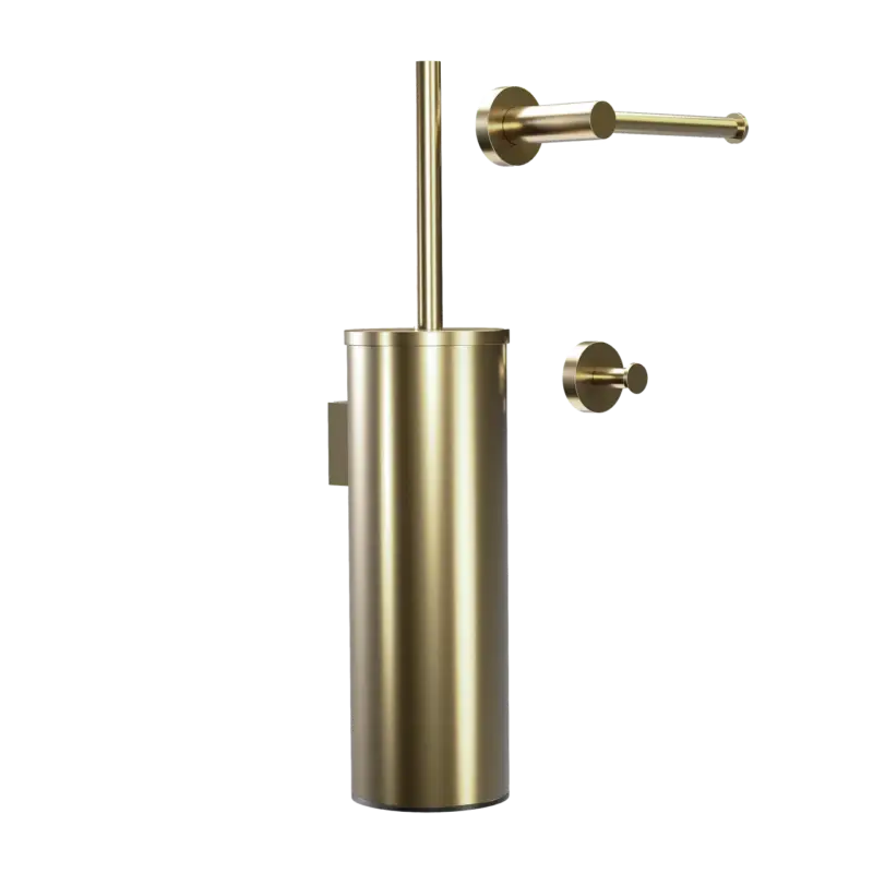 Garantierte Lieferung Blaufoss Harmony WC-Zubehör-Set, Brushed Champagne Gold