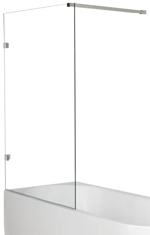 Finale Aktion Luca Varess Solid Badewannenaufsatz: 80 cm, Klarglas, Chrom Profil