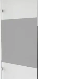 Wochenendangebot Luca Varess Solid Badewannenaufsatz: 95 cm, Klarglas mit mattiertem Streifen, Chrom Profil