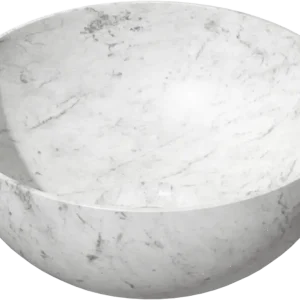 Balmani Bari XS Aufsatzwaschbecken: Carrara-Marmor, rund, Ø 22 cm Super-Preis