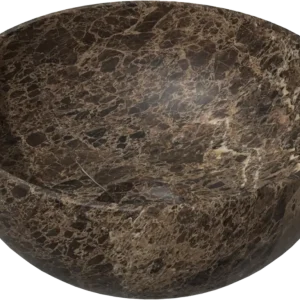 Balmani Bari XS Aufsatzwaschbecken: Marmor Dark Emperador, rund, Ø 22 cm Meistverkauft