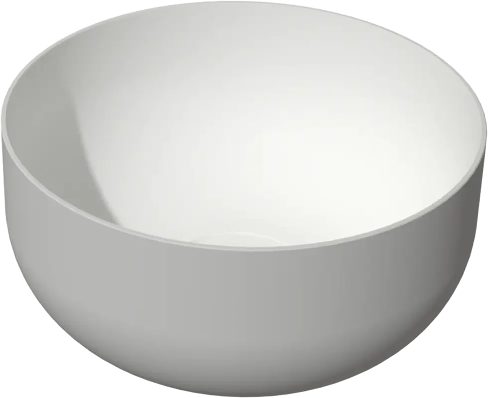 Balmani Bowl Aufsatzwaschbecken: Solid Surface, matt, rund, Ø 24 cm Letzte Chance