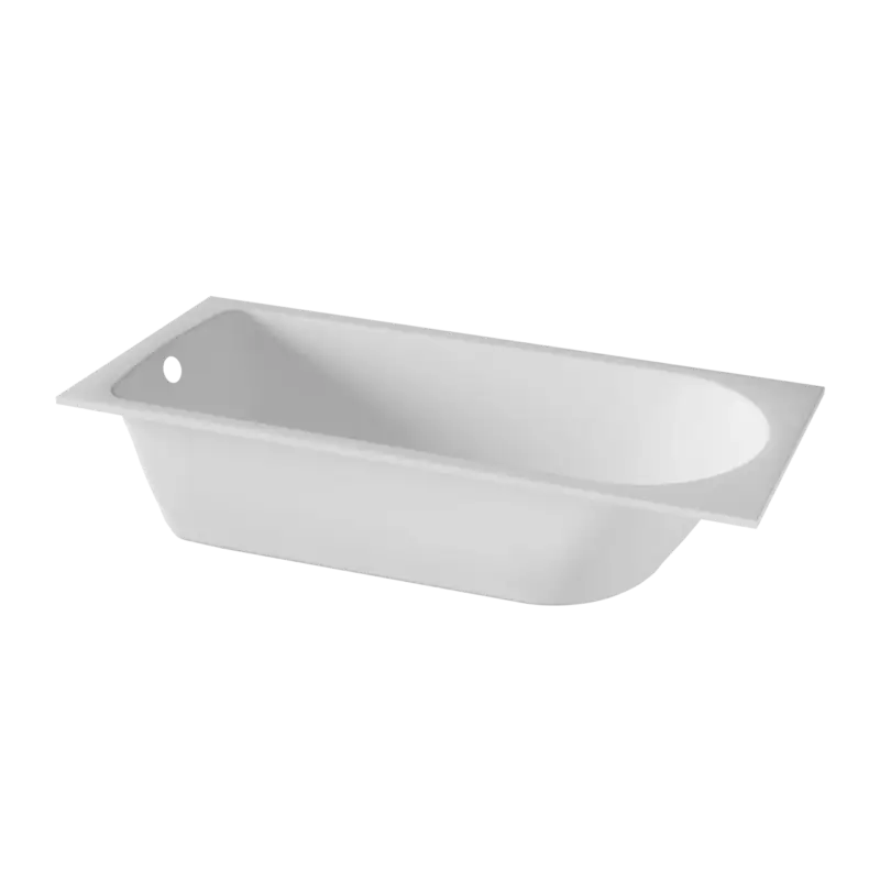 Günstig Luca Varess Snello 1-Personen-Einbaubadewanne: 170 x 75 cm, Acryl, Weiß matt