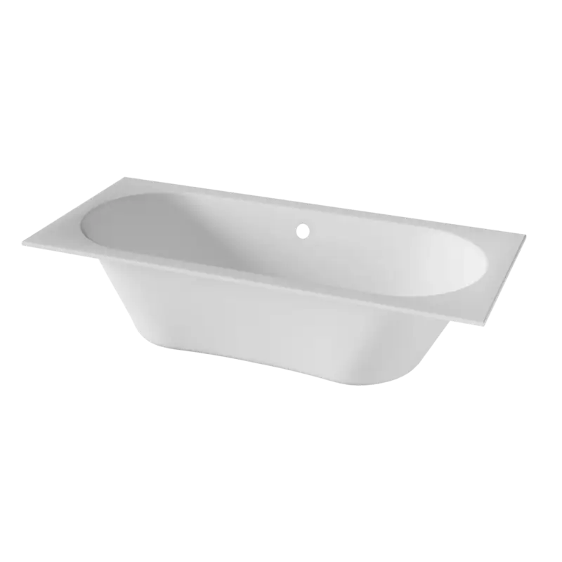 Kracherpreis Luca Varess Snello 2-Personen-Einbaubadewanne: 180 x 80 cm, Acryl, Weiß matt