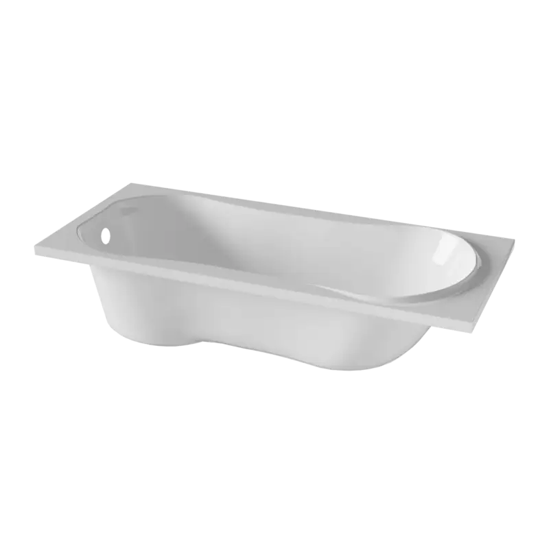 Schneller Versand Luca Varess Trasime 1-Personen-Einbaubadewanne: 170 x 75 cm, Acryl, Weiß Glänzend