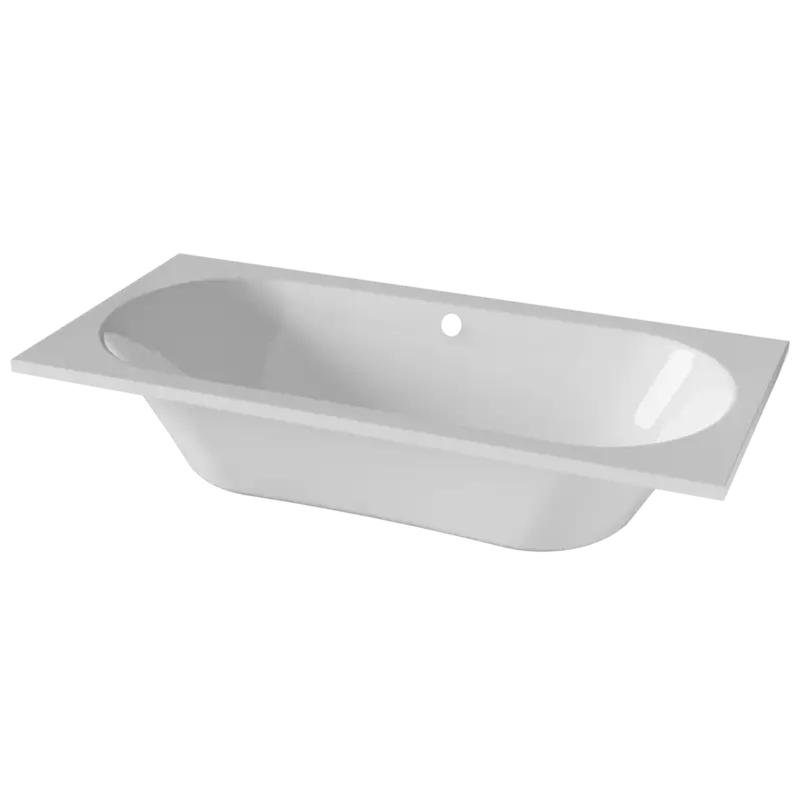 Echt Luca Varess Rosala 2-Personen-Einbaubadewanne: 190 x 90 cm, Acryl, Weiß Glänzend