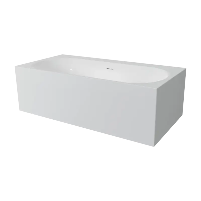 Wochenendangebot Luca Varess Siesta Rechteckige Freistehende Badewanne: 180 x 90 cm, Acryl, Weiß glänzend