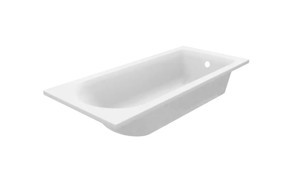 Sonderangebot Luca Varess Rosala 1-Personen-Einbaubadewanne: 180 x 80 cm, Acryl, Weiß mat