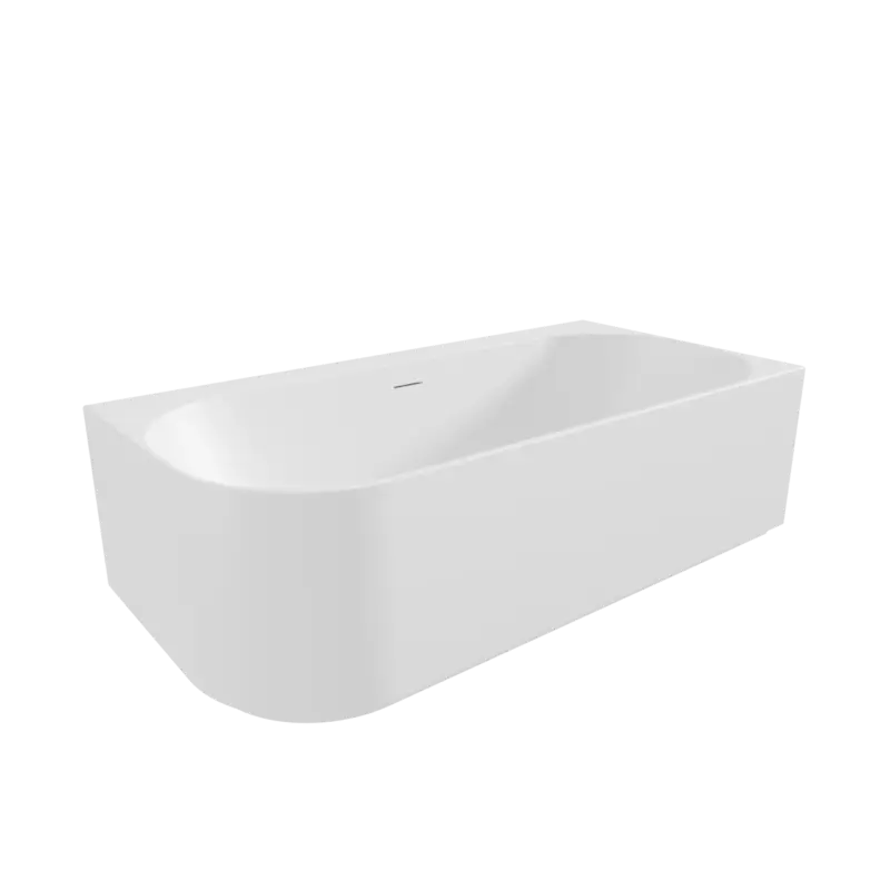 Begrenztes Angebot Luca Varess Laguna 2-Personen-Eckbadewanne: rechts, 170 x 85 cm, Acryl Weiß matt