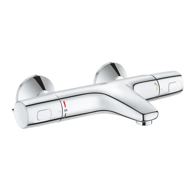 Begrenztes Angebot Grohe Precision Trend Aufputz-Thermostat-Badewannenarmatur: Chrom glänzend