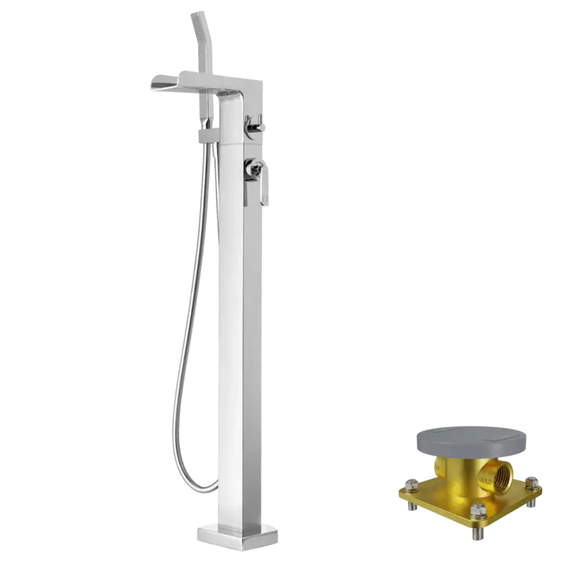 Blaufoss Fontana freistehende Badewannenarmatur: Chrom glänzend, mit Brausekopf Top-Seller
