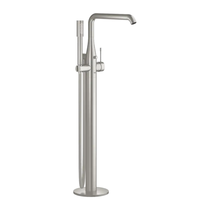 Grohe Essence freistehende Badewannenarmatur: Supersteel, mit Brausekopf Sale