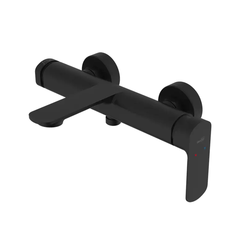 Sonderangebot Blaufoss Bodan Mischarmatur Wandmontage Aufputz Badewannenarmatur Schwarz Matt